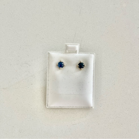 Sterling silver 925 sapphire earrings New with tags - Picture 2 of 10